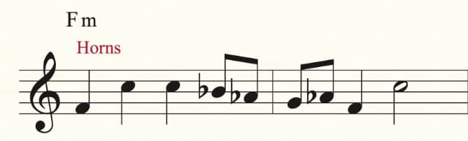 Image of notation for Top Gun Theme