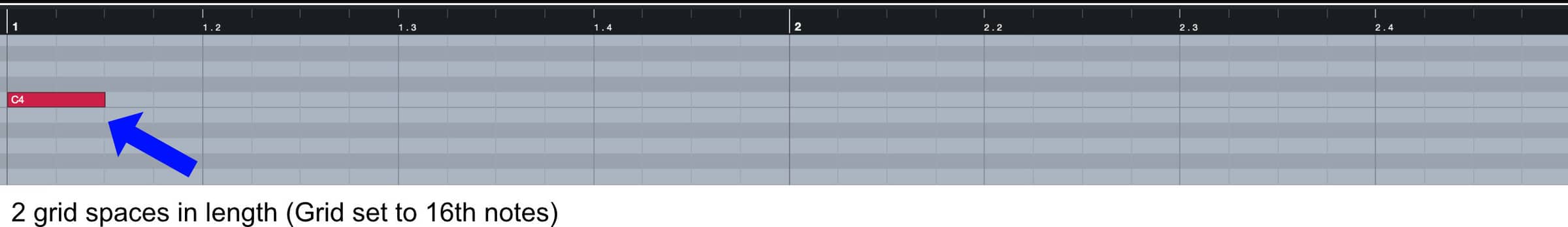 Showing two 16th notes glued together