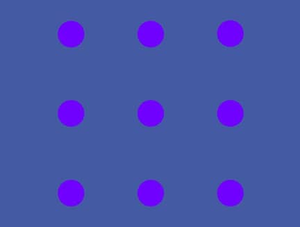 the illusion of color changing dots