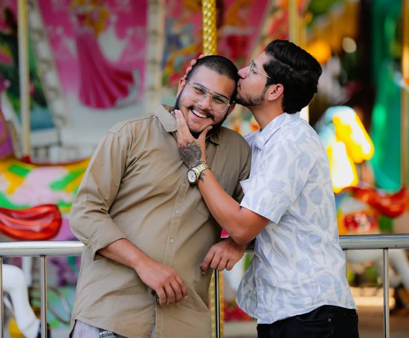 two men showing affection 