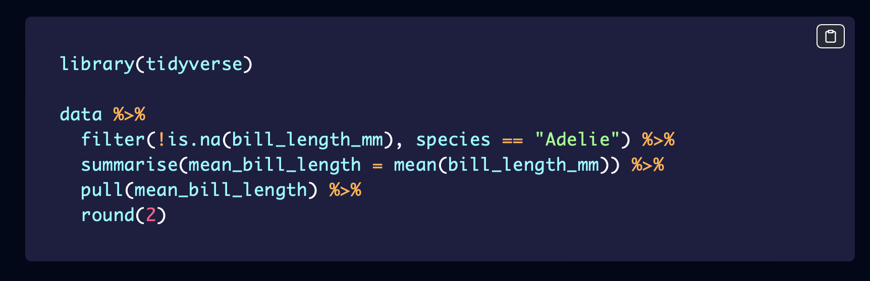 Copy-paste button on a code chunk