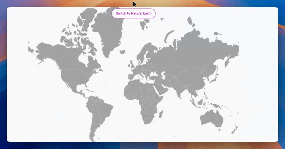 A React and D3 playground animating between the Mercator and Equal Earth projections