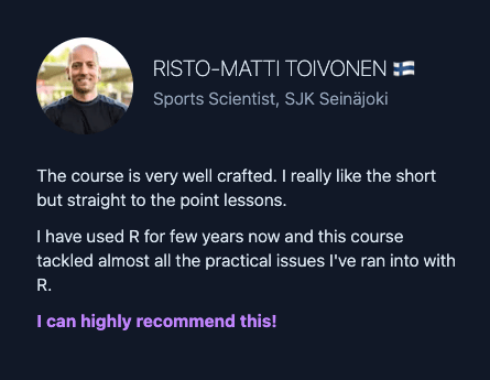 Student testimonial