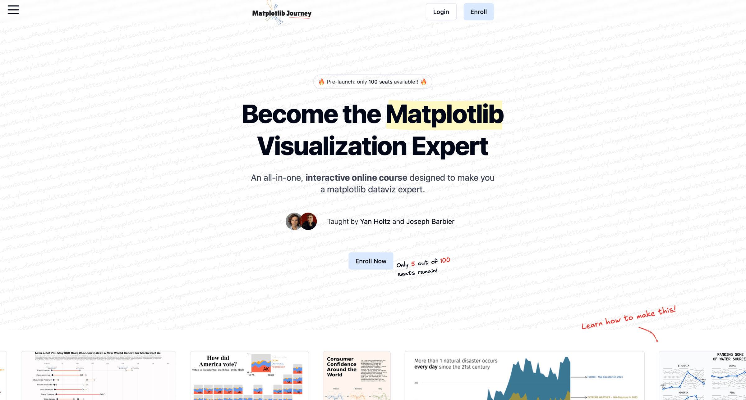 Matplotlib Journey landing page