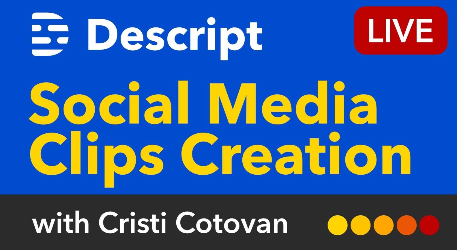 Social Media Clips Creation in Descript Storyboard