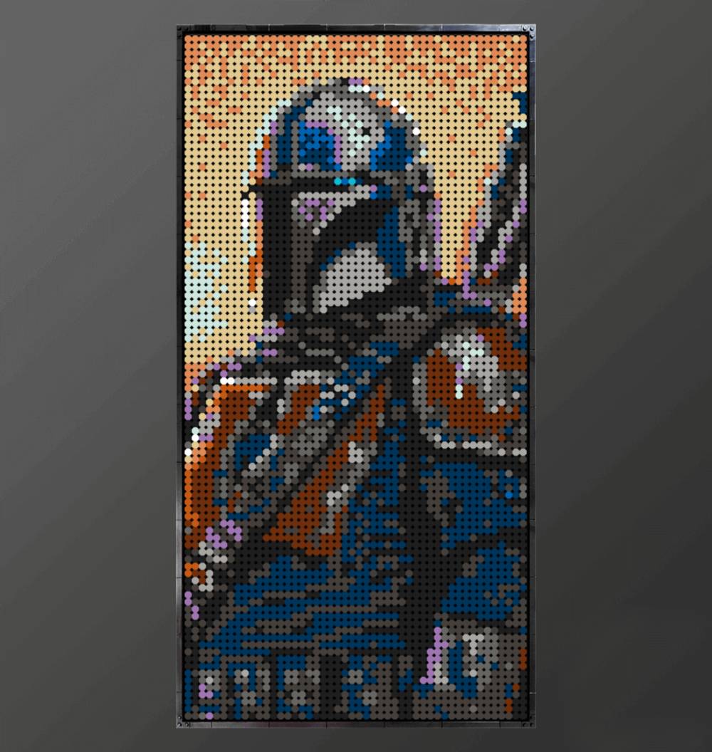 Mandalorian LEGO Mosaic Art [Instruction only]