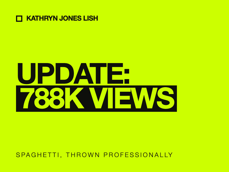 update:  788K views in 2 weeks