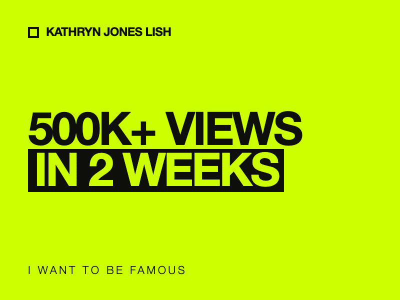 500K+ views in 2 weeks