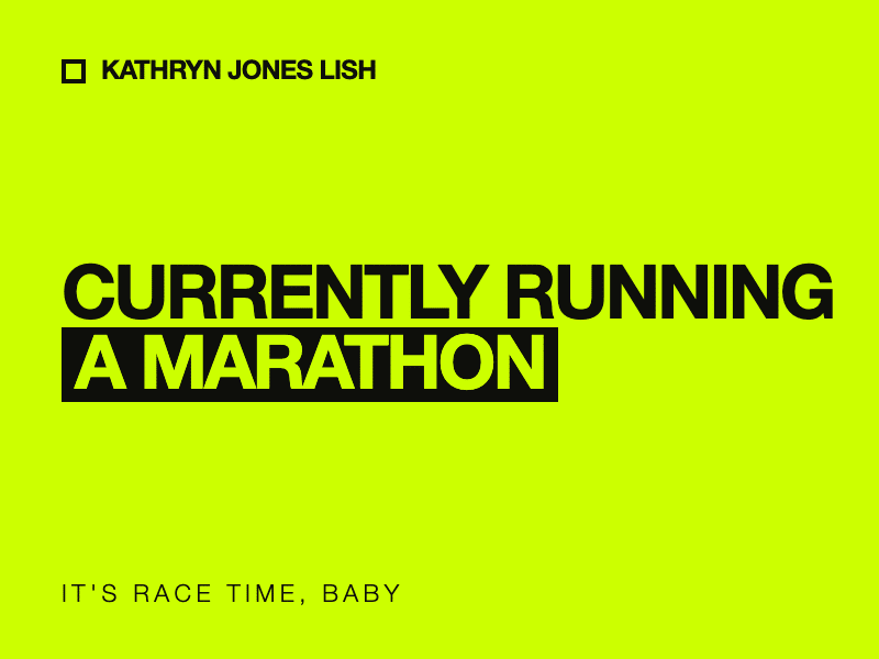 i'm currently running a marathon