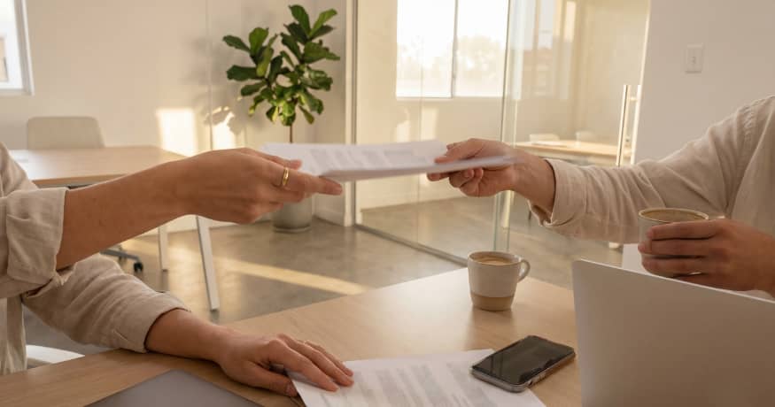 hr papers handed over