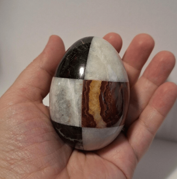 polished checkered egg