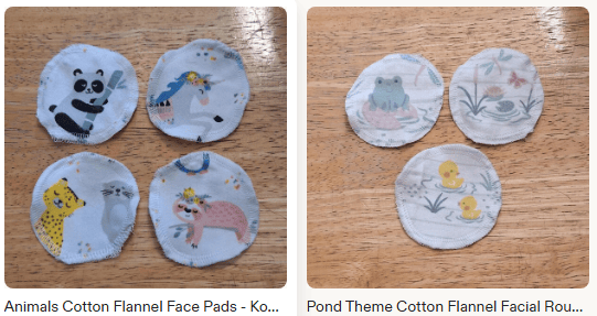 cotton flannel face pads