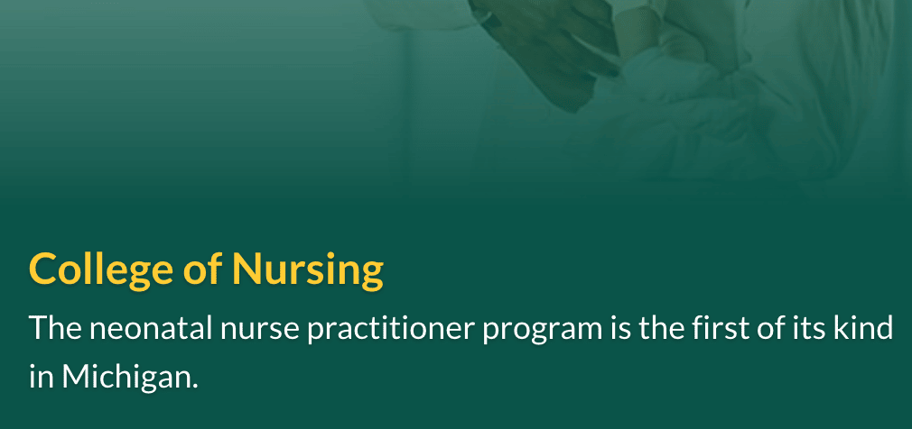 Screenshot of text on a gradient that shows the gradient starts above the text to ensure there is enough contrast