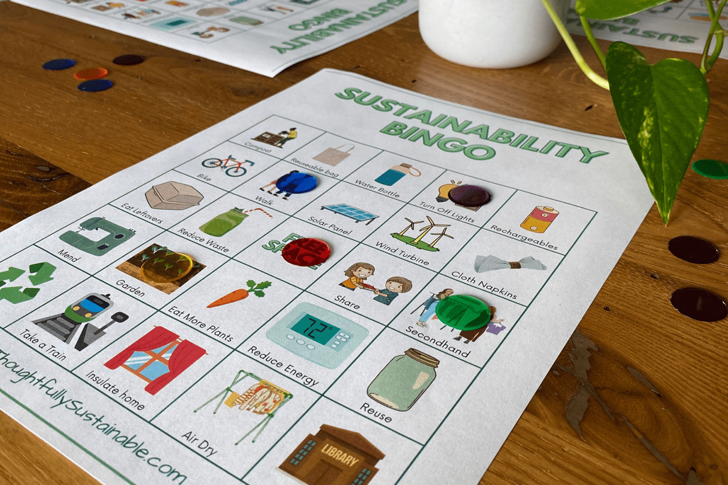 Sustainability bingo card