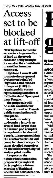 Sutherland space Port - The True Story