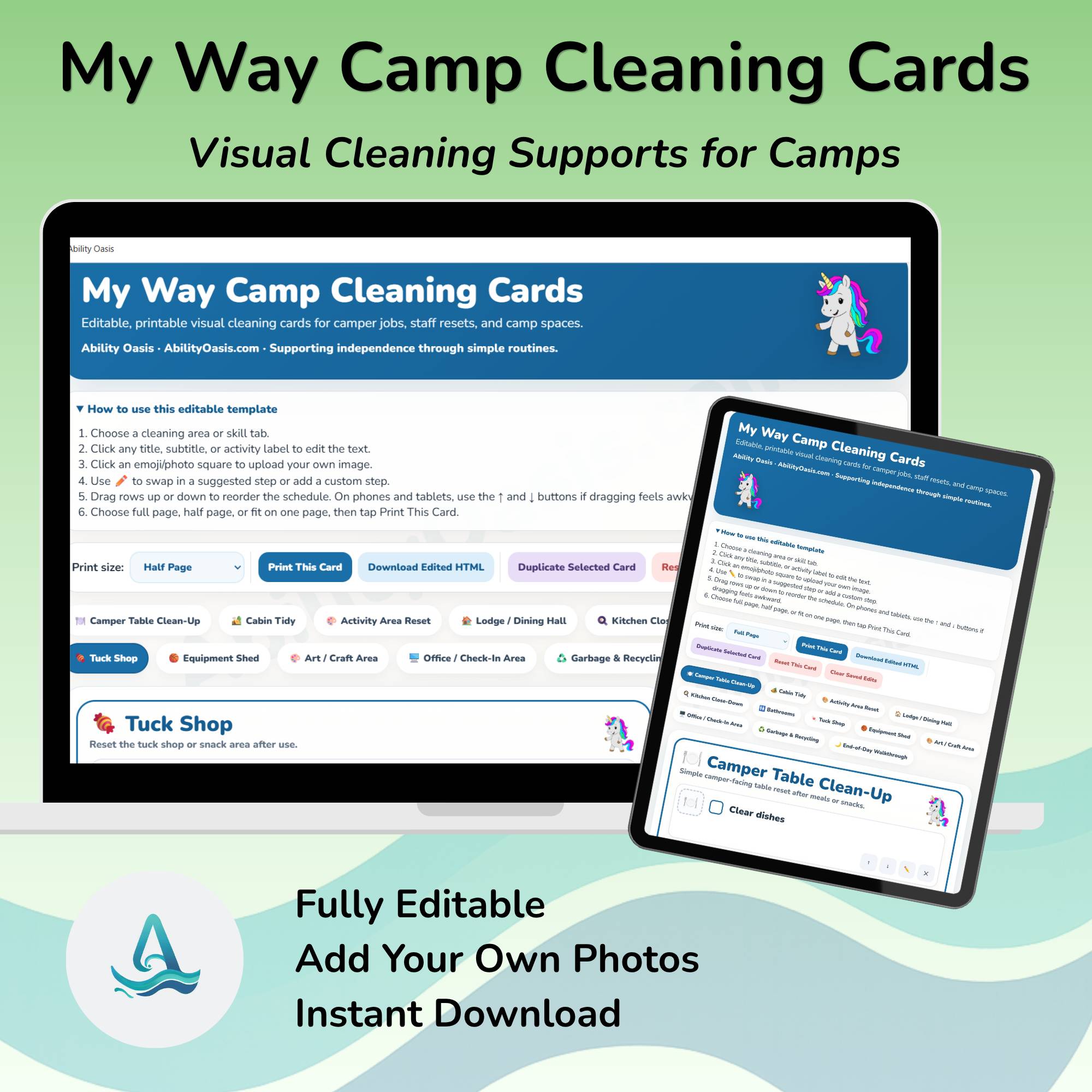 My Way Camp Cleaning Support