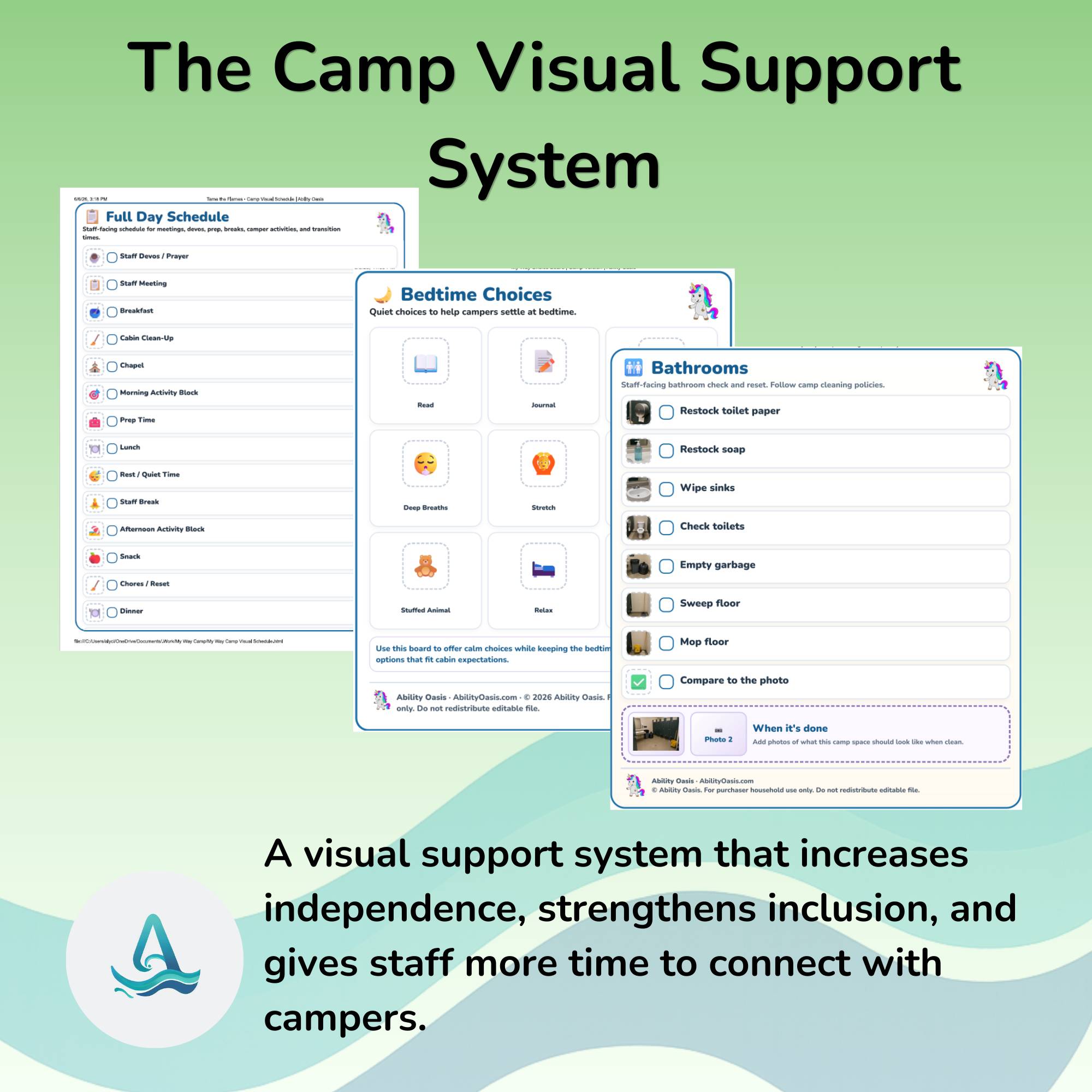 Camp Visual Support Bundle