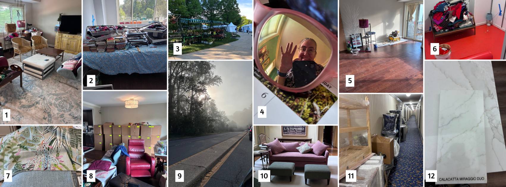 A collage of photos from Keely's home renovation project