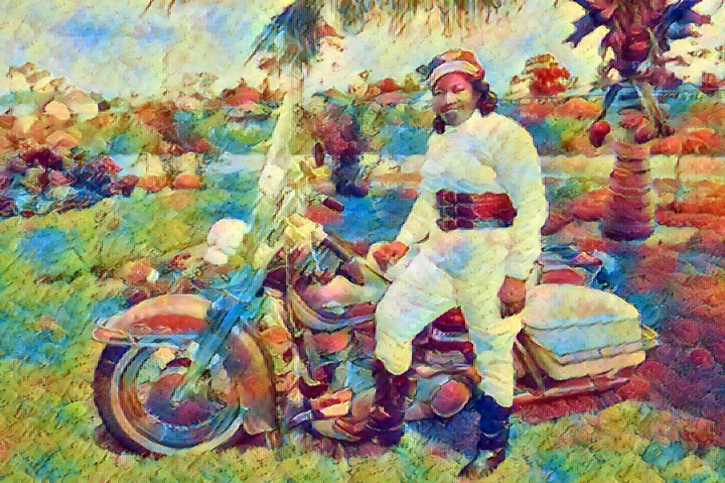 Bessie Stringfield on her motorcycle