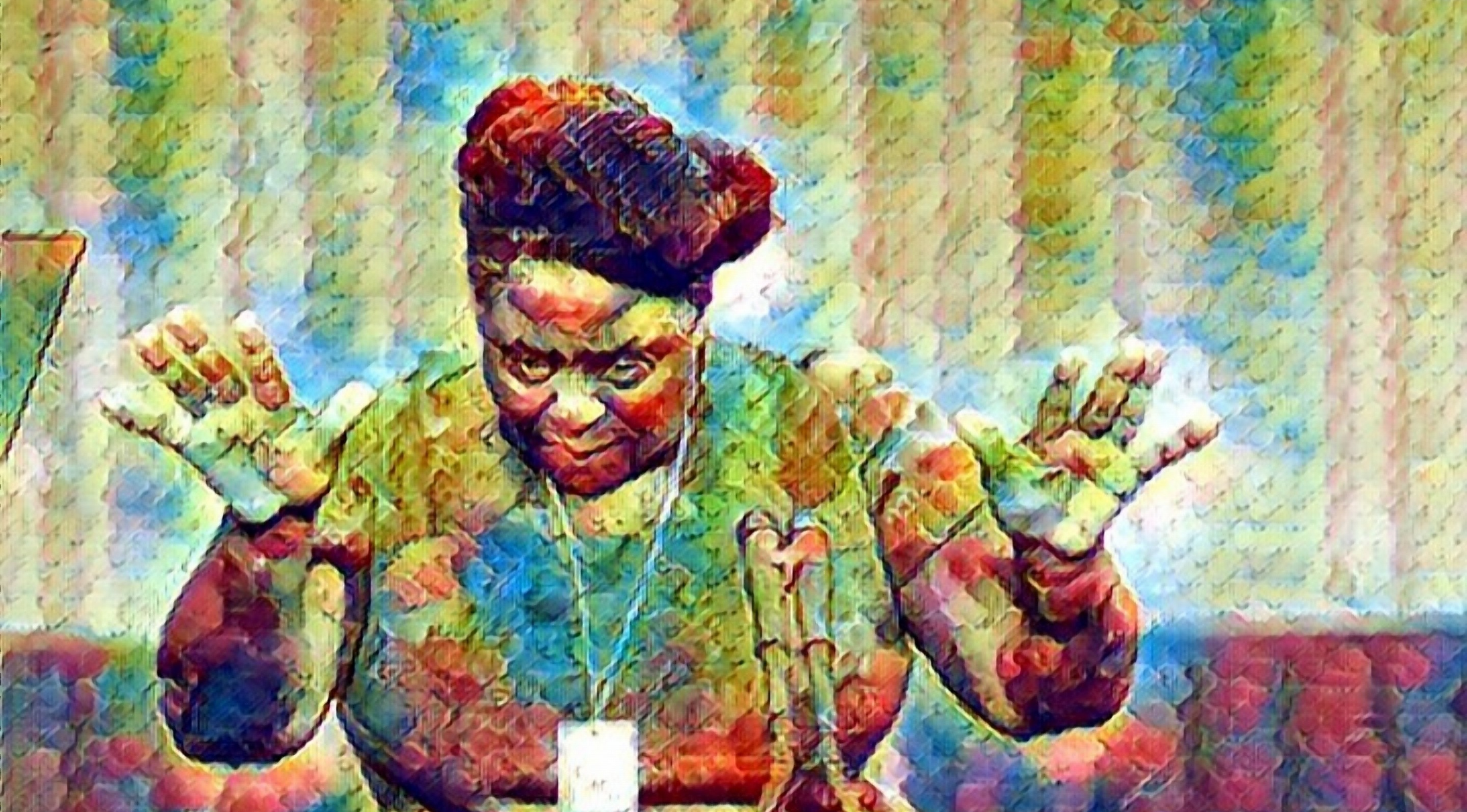 stylized image of Fannie Lou Hamer
