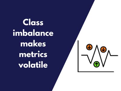 Class imbalance makes metrics volatile
