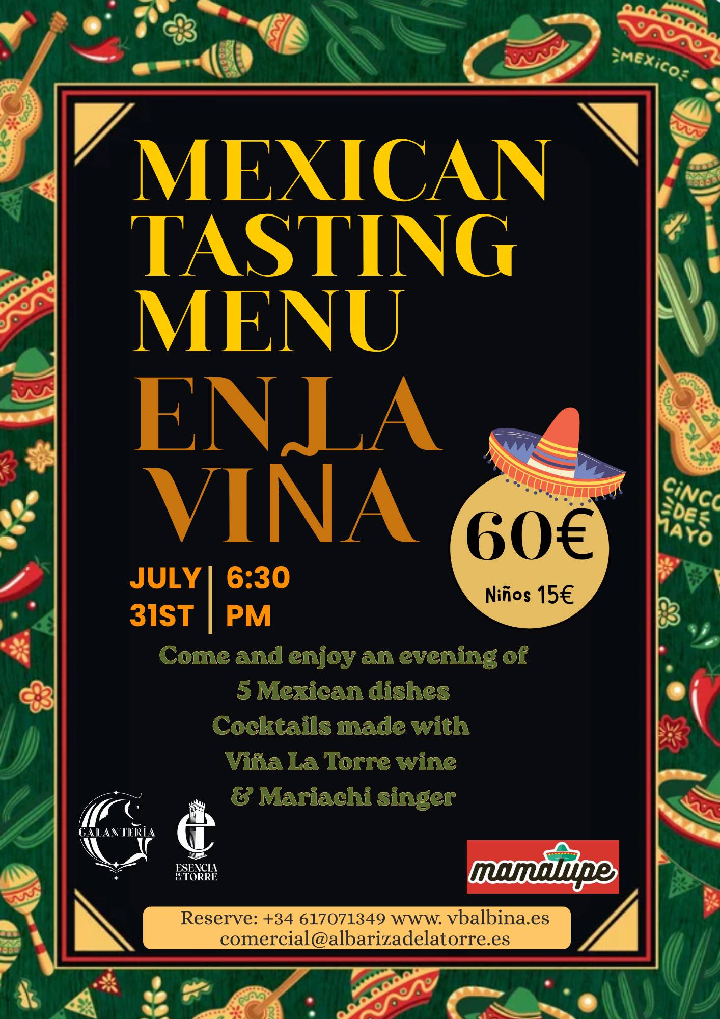 Mexican Tasting Menu at Viña la Torre