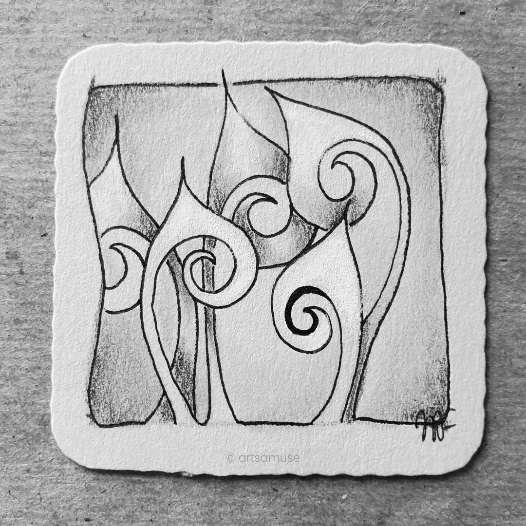 Club ArtsAmuse motif encre noire sur papier