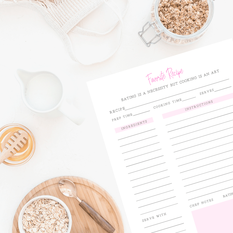 Recipe Journal Inspo + FREE Fruits & Veggies Printable