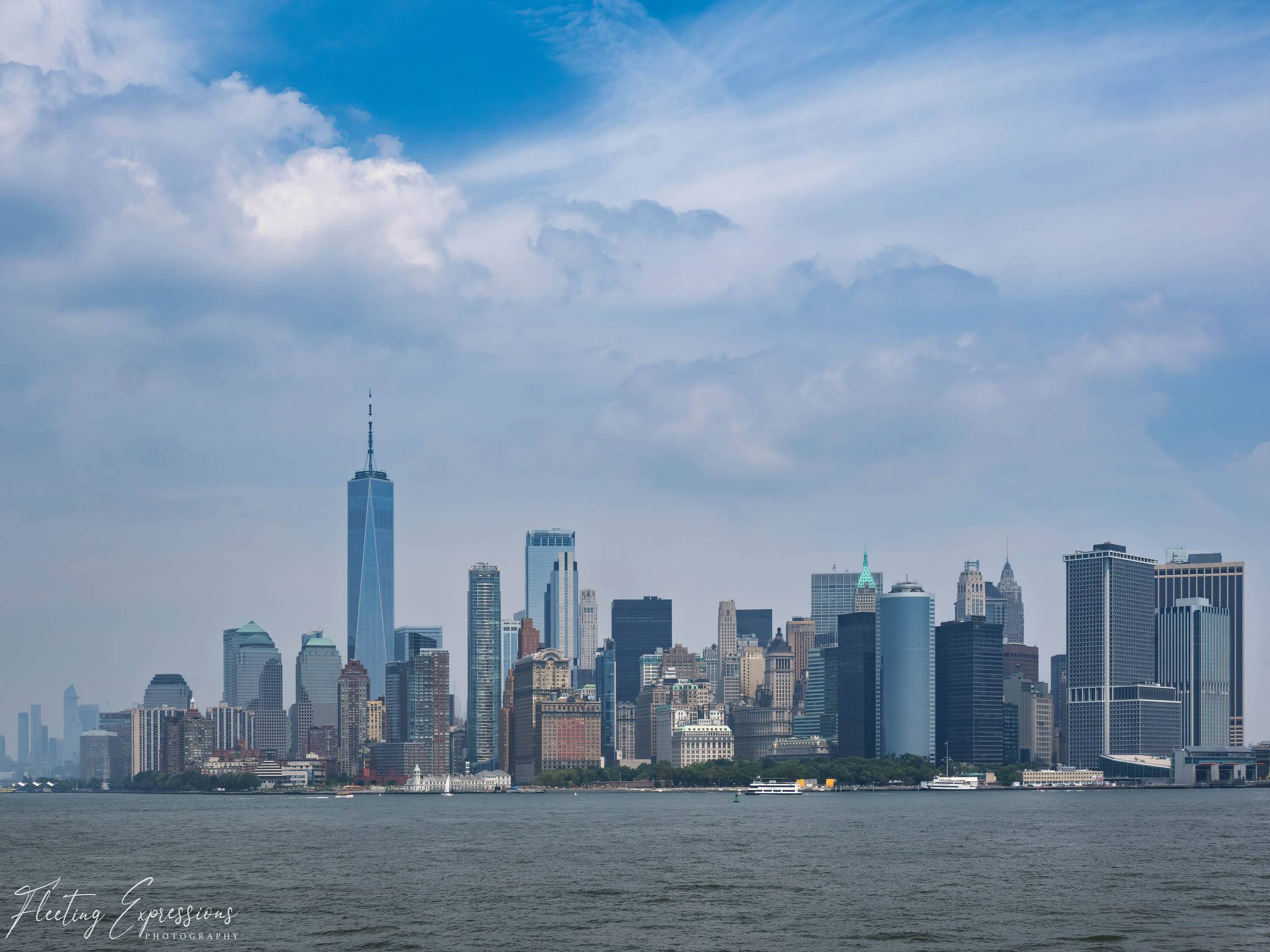 NYC skyline from the harbor