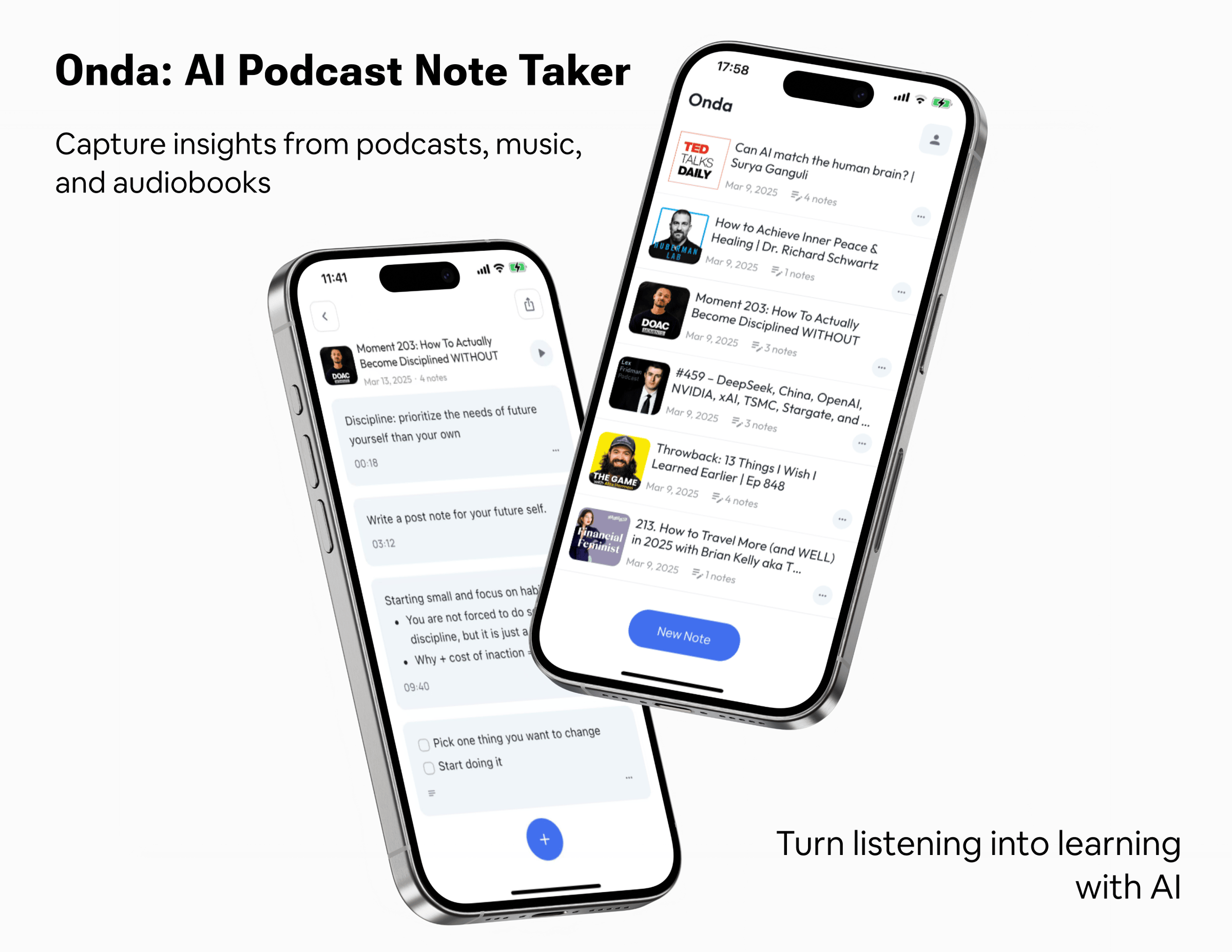 Onda: AI Podcast Note Taker App