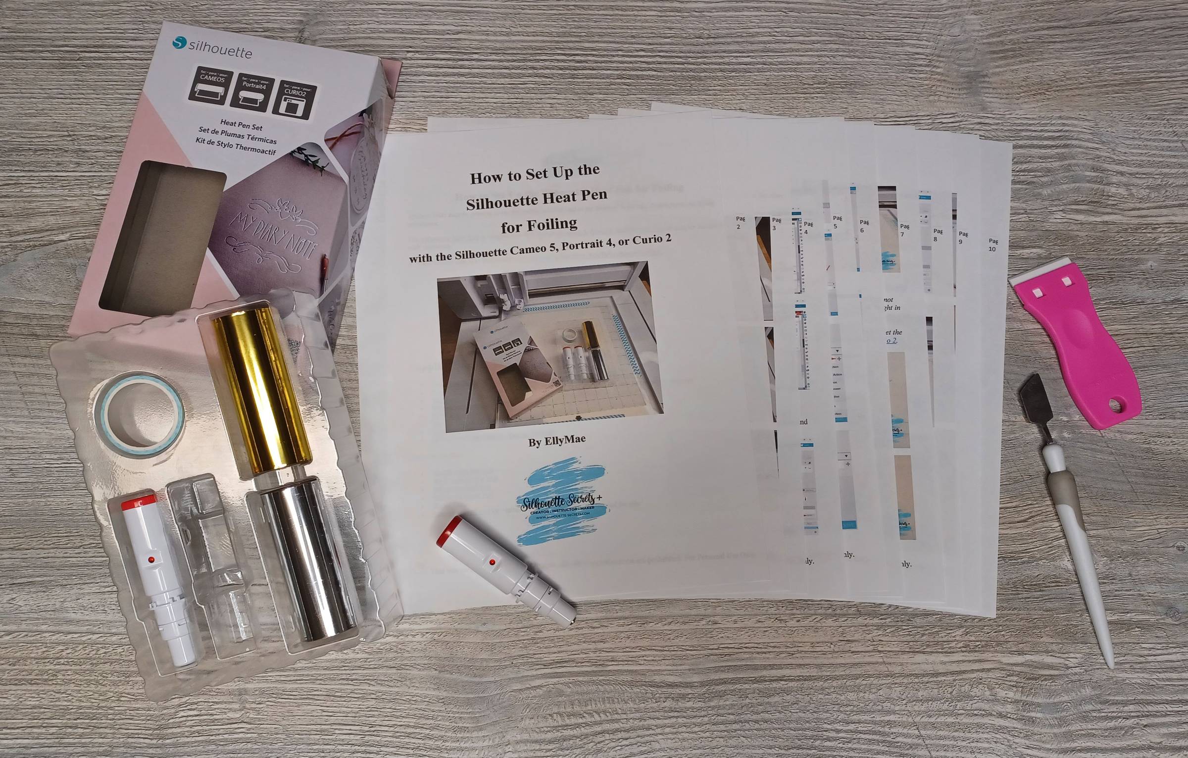 画材 Silhouette Heat Pen Set Heat Pen Set Complete | Foil Application Tool Kit Set