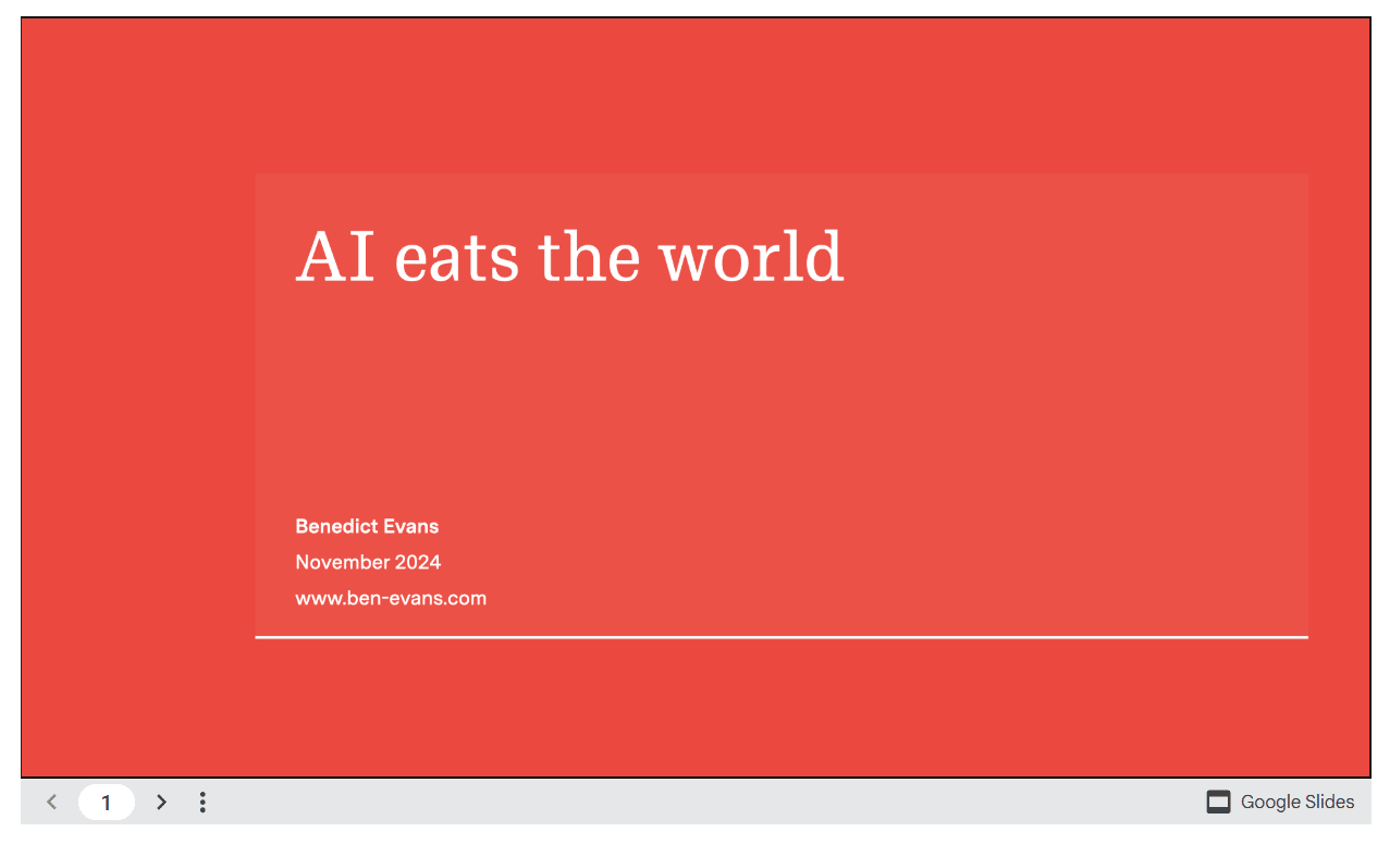 AI eats the world