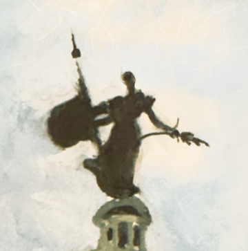 The Spirit of Kansas City, gouache on paper by Julia O'Reilly