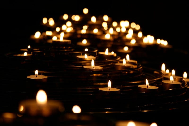 candles grieving