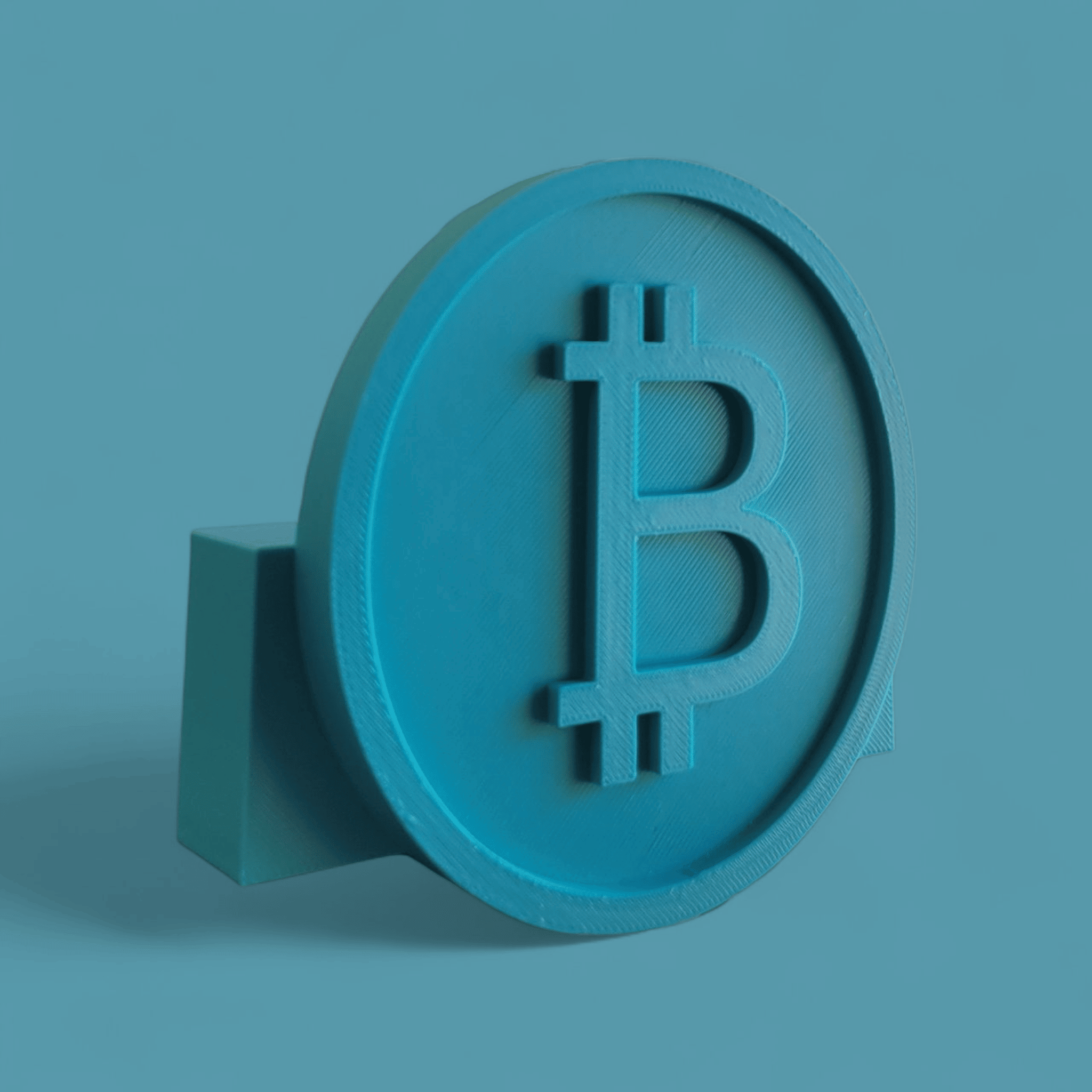 Bitcoin Desk Ornament – 3D Printable STL File – Minimalist Crypto Decor