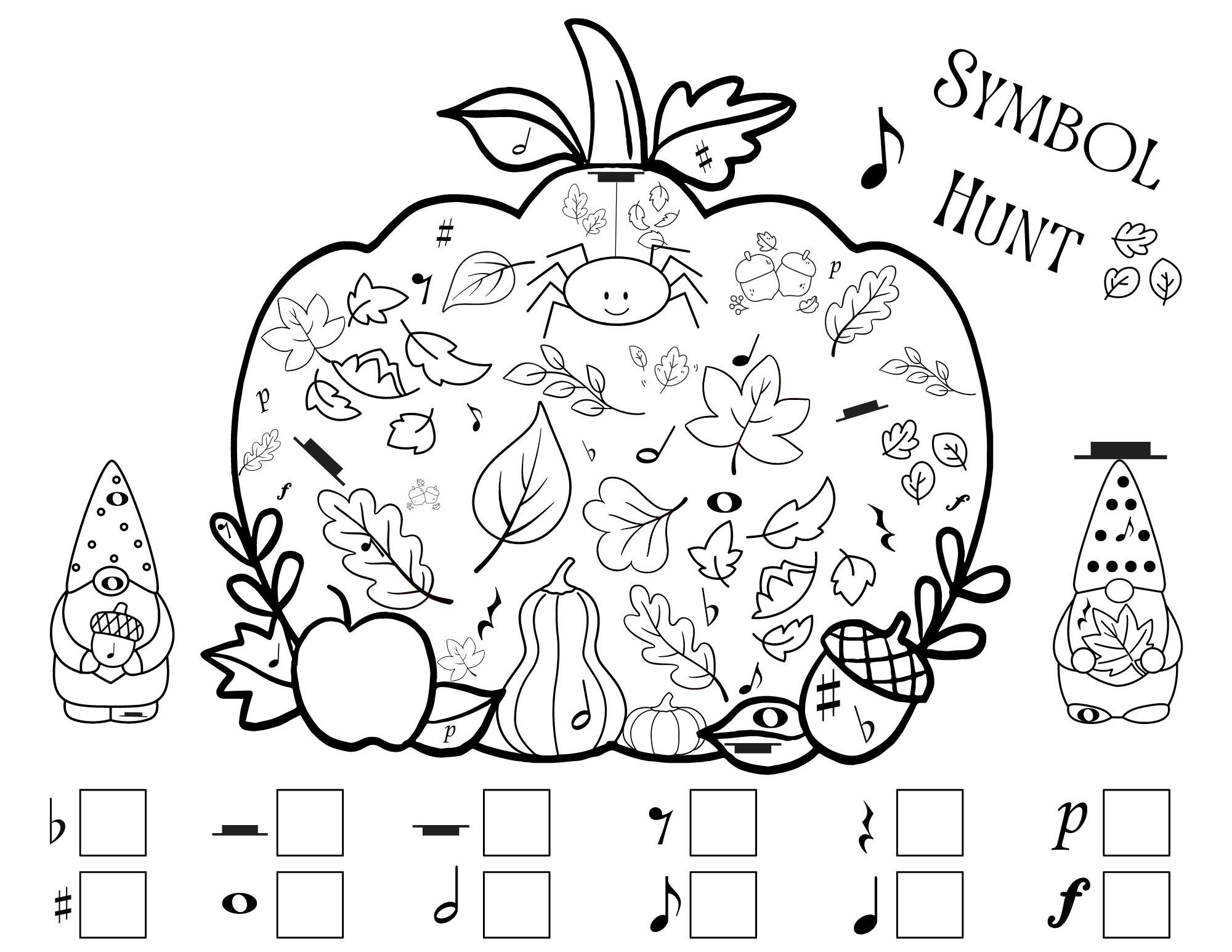 Fall Symbol Scavenger Hunt