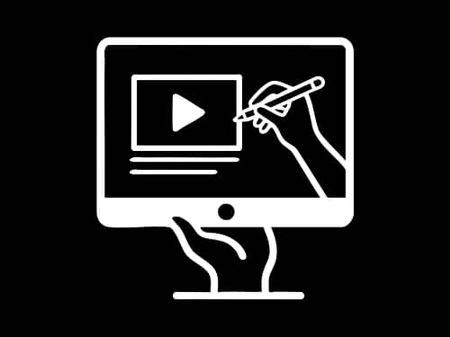 Illustration of a screen drawing its own interface