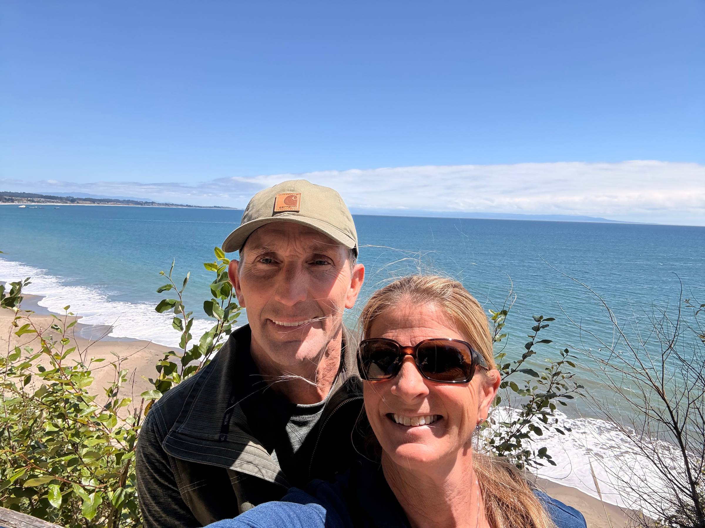 Kalyn and Russell on the California coast