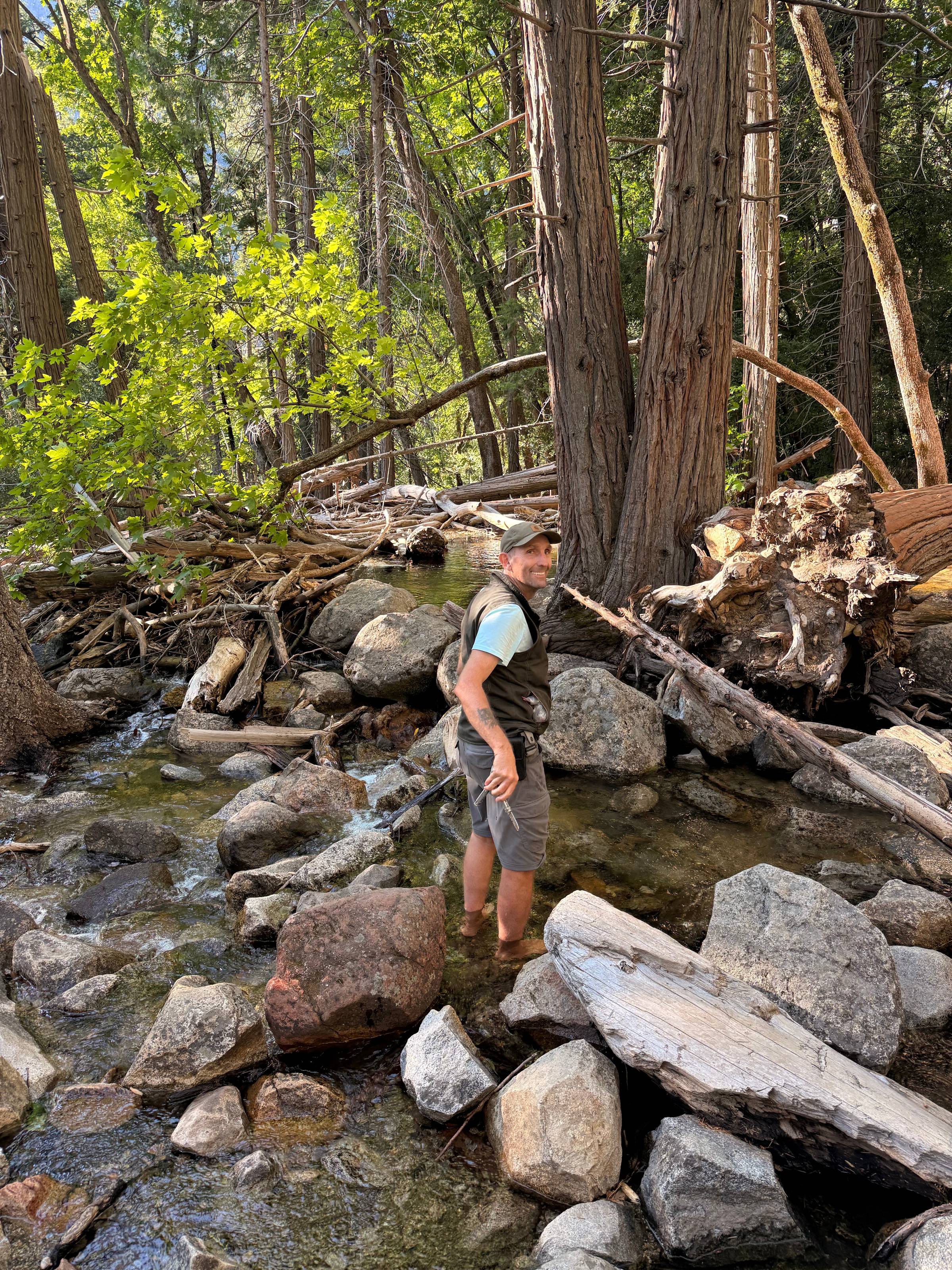 Russell in a Yosemite creek