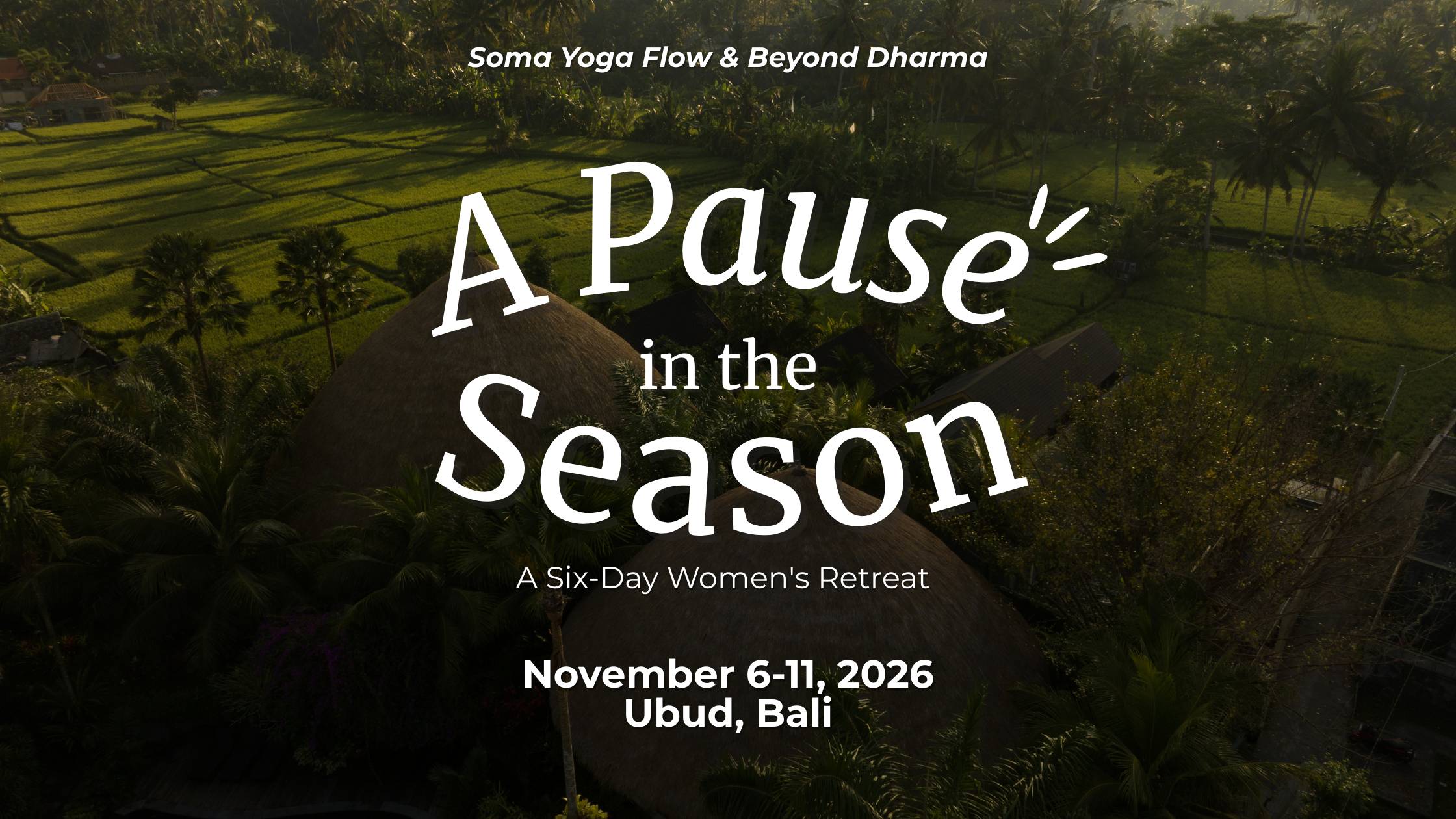 A pause in the season retreat
