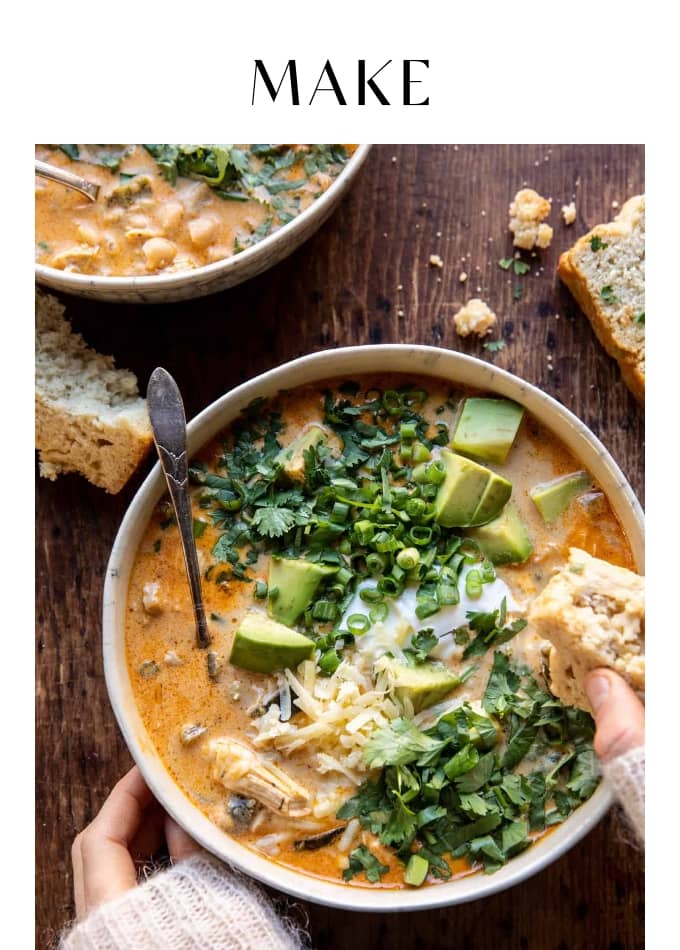 Make white creamy chicken chili