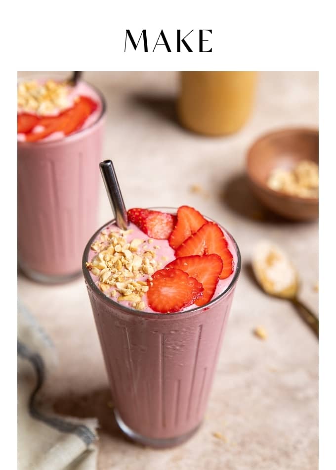 Make A Vegan Peanut Butter Strawberry Banana Smoothie