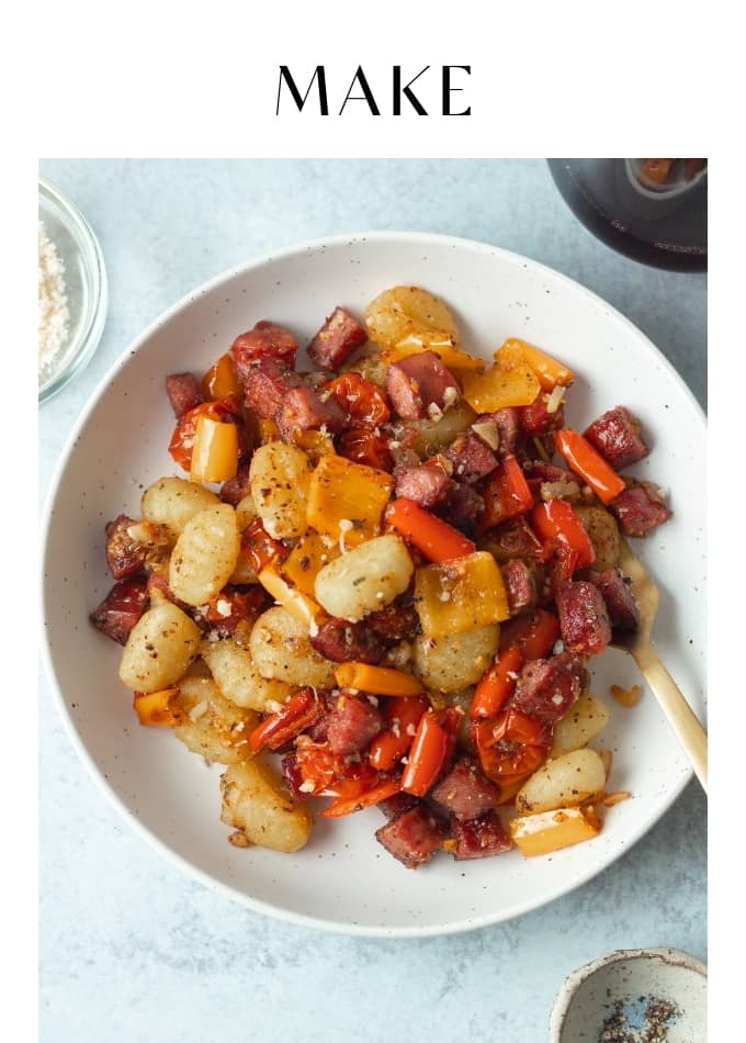 Make Sheet Pan Gnocchi and Peppers For One