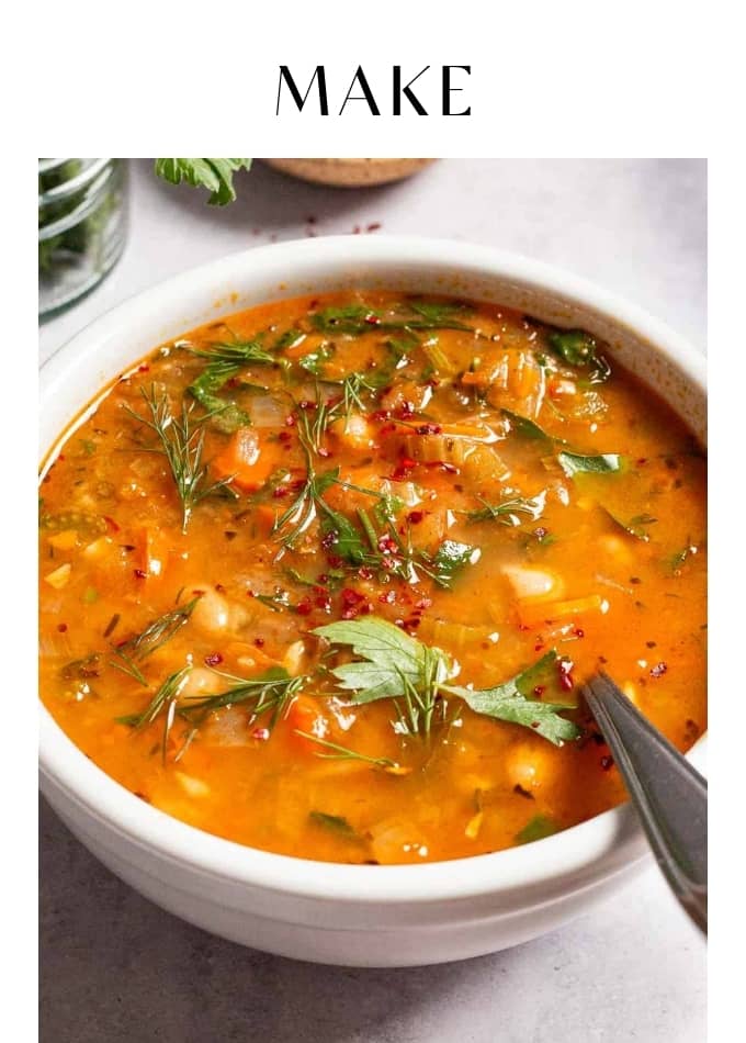 Make White Bean Soup with Spinach and Fresh Herbs