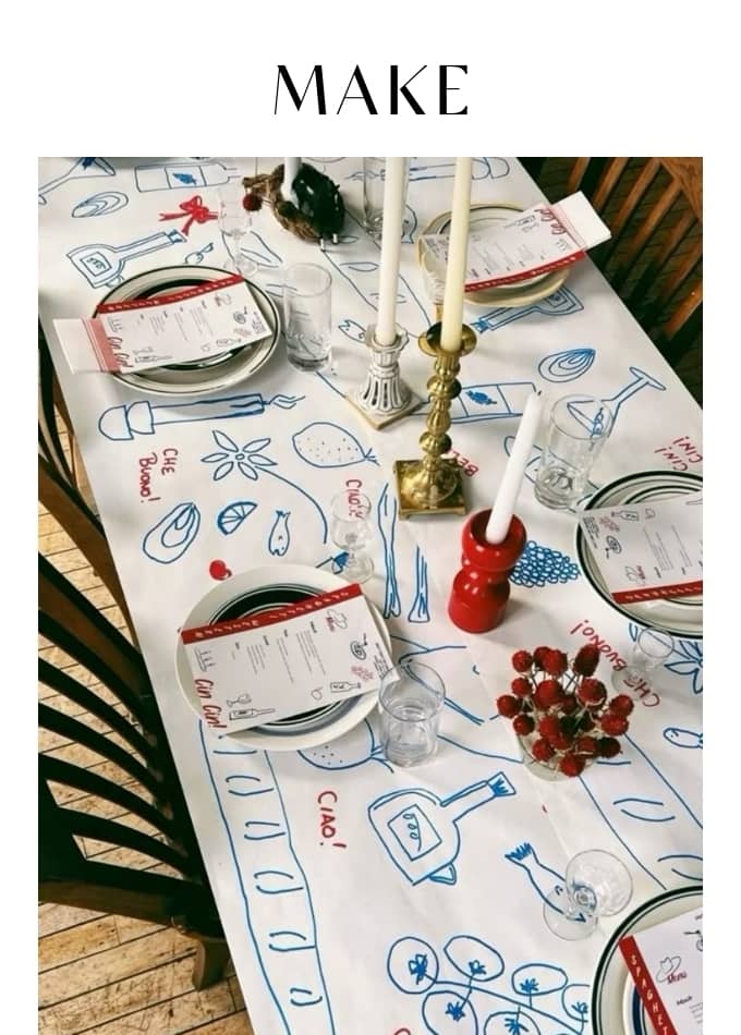Make Hand-Drawn Tablecloth