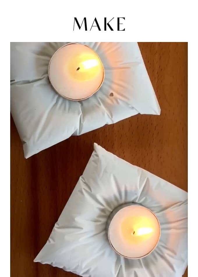 Make Cement Cushion Candle Holders