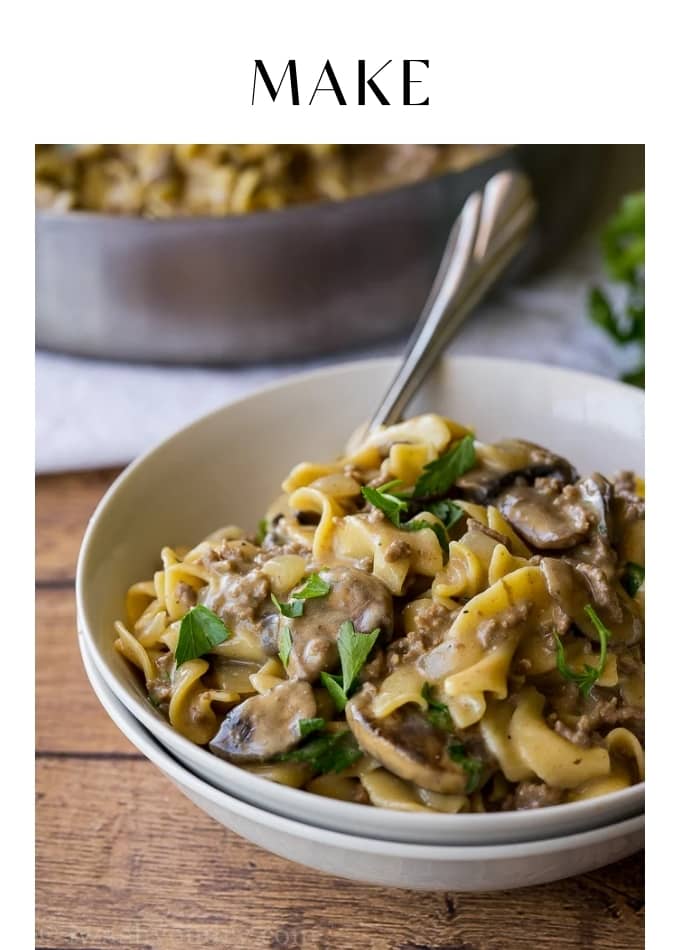 Make One Skillet Ground Beef Stroganoff