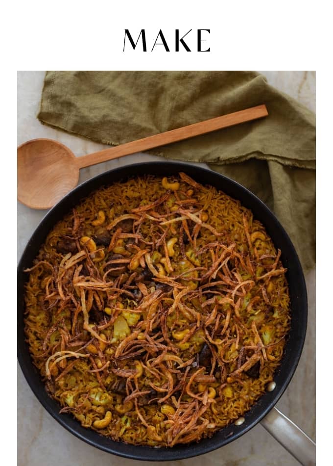 Make Baked Cauliflower and Mushroom Pilaf