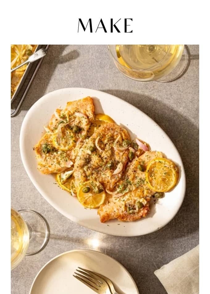 Make Sheet Pan Chicken Piccata