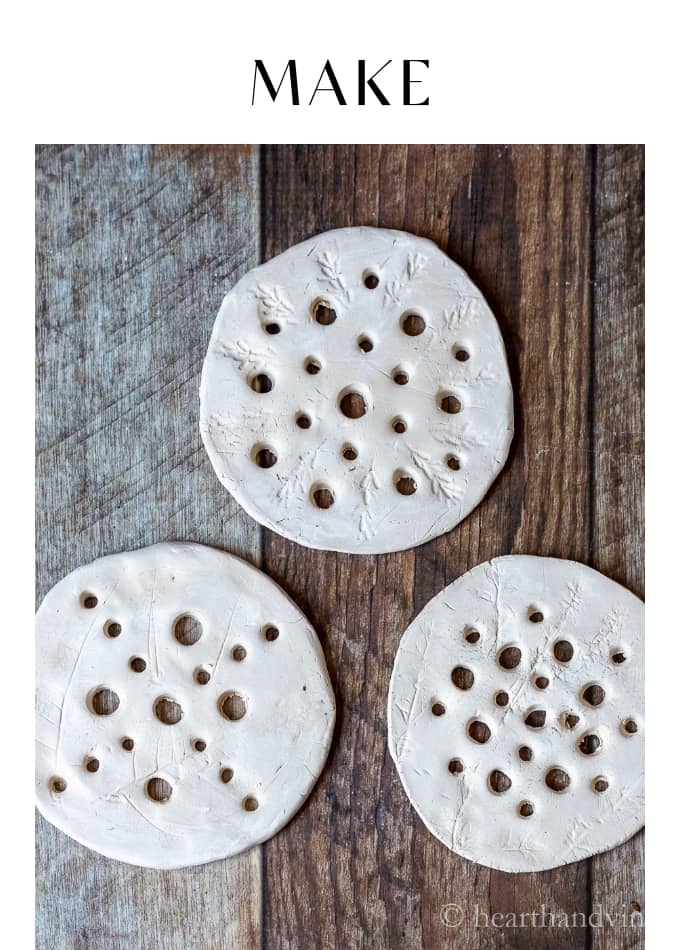 Make Easy Air Dry Clay Flower Frogs